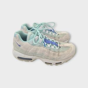 Nike Air Max 95 Womens Size 8.5 White Blue Athletic Running Walking Shoe Sneaker